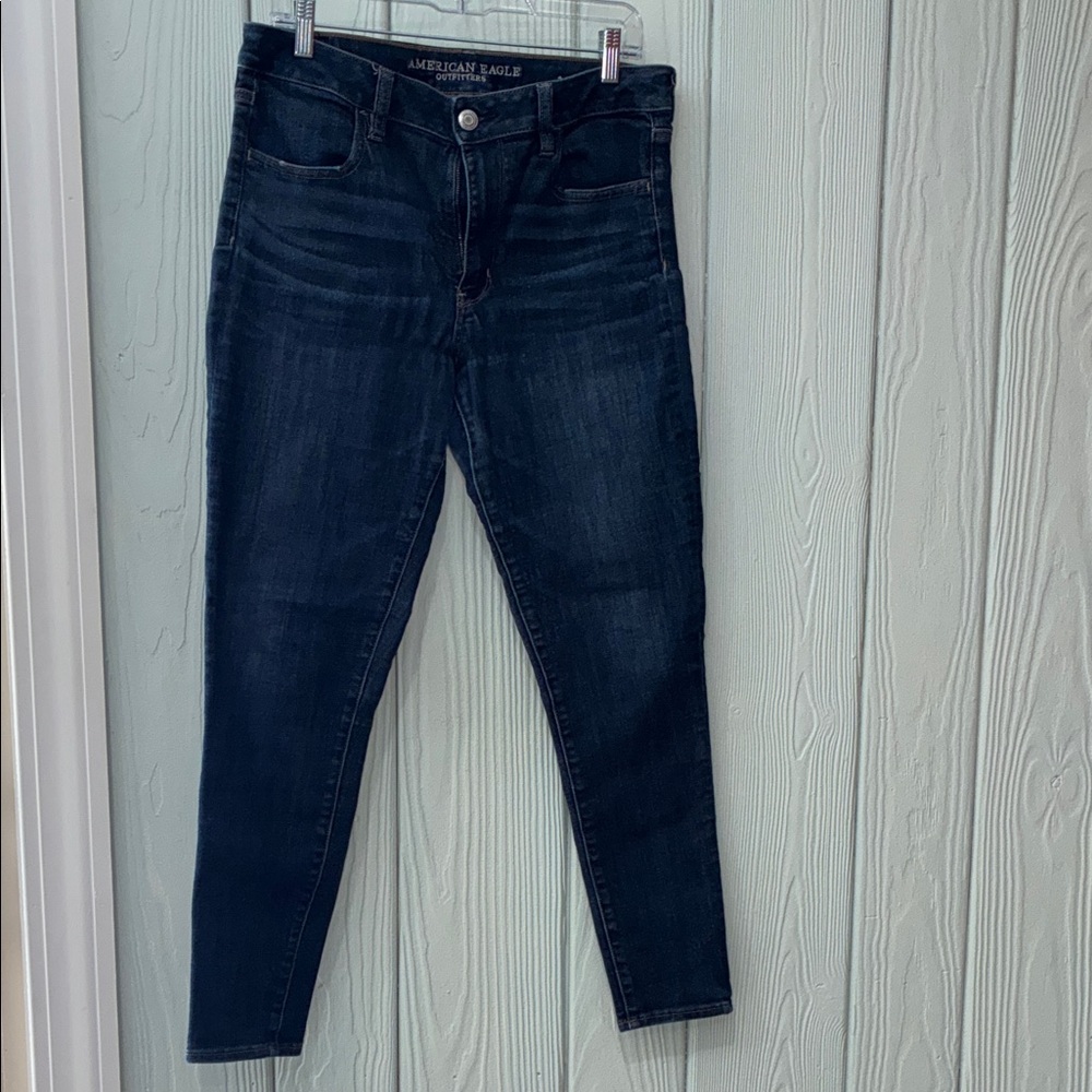 American Eagle Outfitters Women's High Rise Dark Wash Jeans